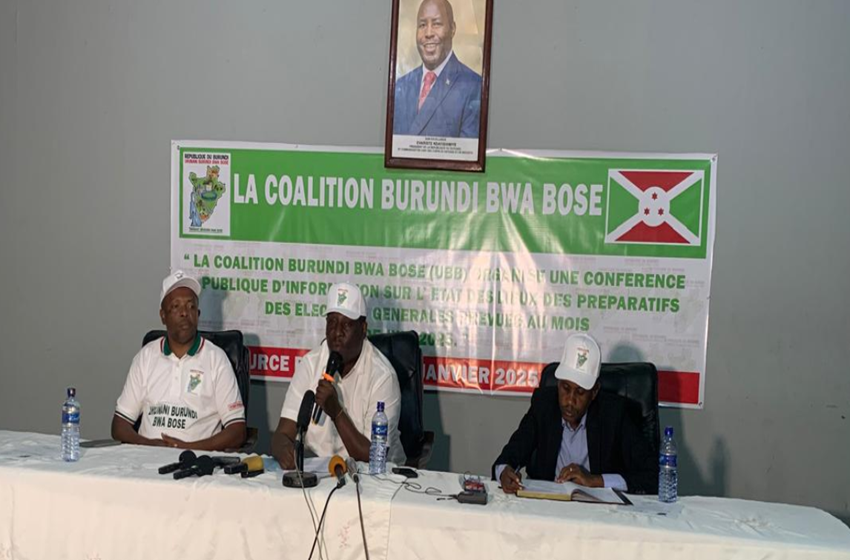 Rejet des mandataires de "Burundi Bwa Bose" dans la province Burunga : la coalition dénonce des blocages